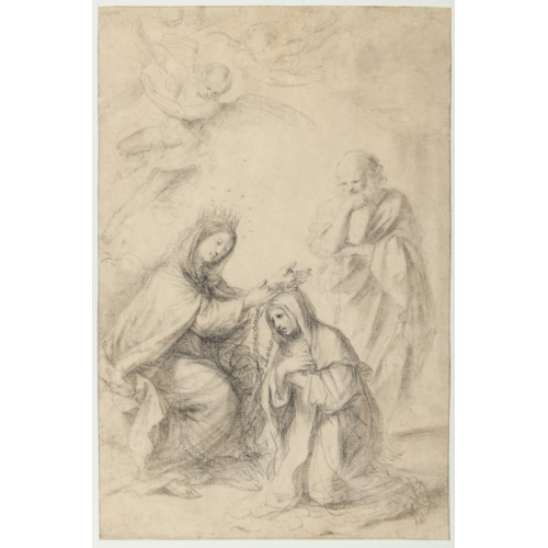 Saint Teresa Receiving a Necklace from the Virgin, with Saint Joseph Behind
